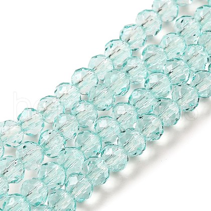 Transparent Baking Paint Glass Beads Strands DGLA-A034-T4mm-D01-1