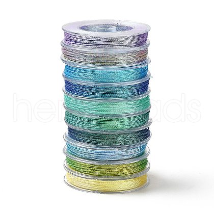 10 Rolls 10 Colors 6-Ply PET Polyester Cord OCOR-L046-03B-1