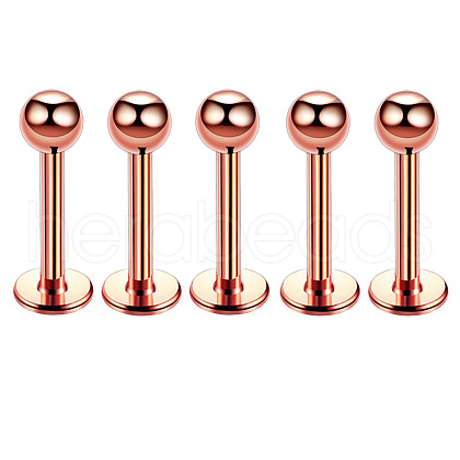 304 Stainless Steel Round Internally Threaded Labrets for Women Men WG9B6EB-34-1