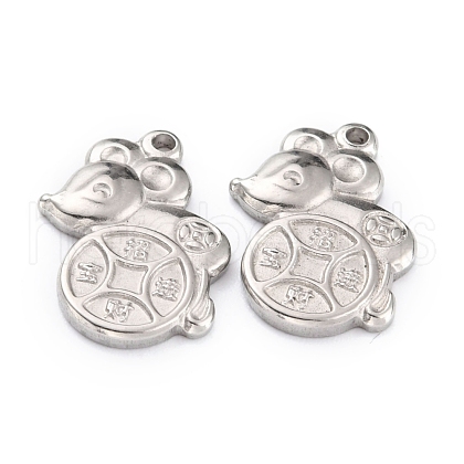 Non-Tarnish 304 Stainless Steel Pendants STAS-O145-37P-1