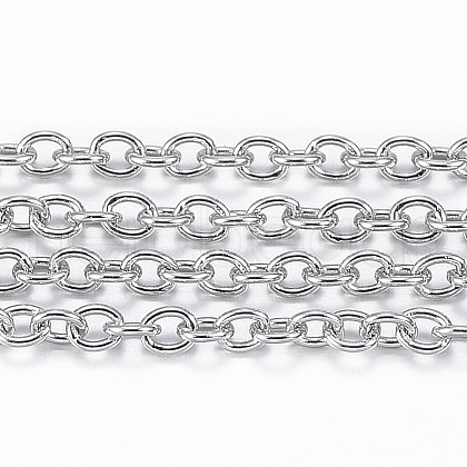 Tarnish Resistant 304 Stainless Steel Cable Chains CHS-H009-25P-A-1