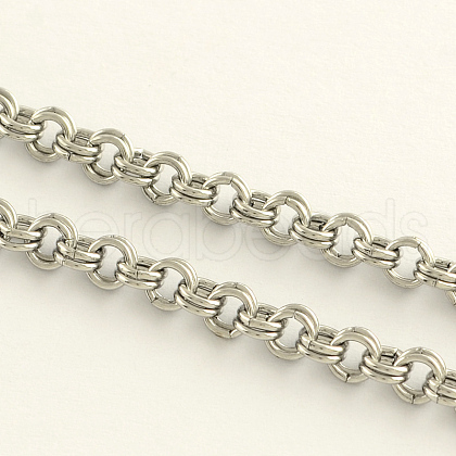 304 Stainless Steel Double Link Rolo Chains CHS-R009-07-1