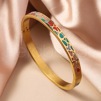 304 Stainless Steel Enamel Bangles FS-WG30162-05-1