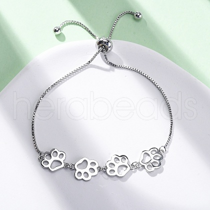 Brass Box Chain Slider Bracelets BJEW-S169-01P-1