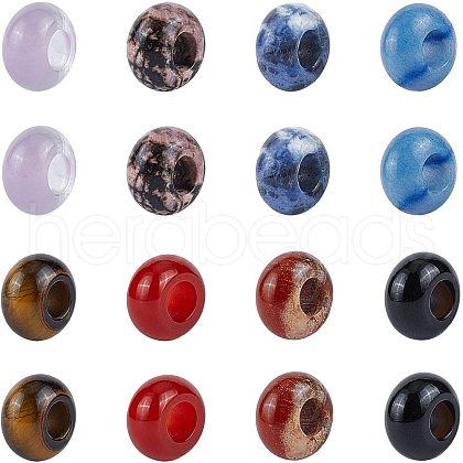 Gemstone European Beads G-NB0001-38-1