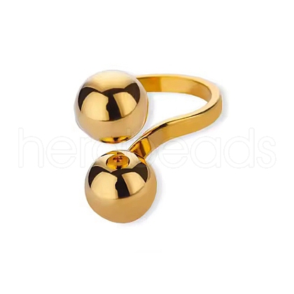 304 Stainless Steel Adjustable Cuff Rings for Women RJEW-B131-03A-1