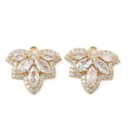 Brass Micro Pave Cubic Zirconia Pendants KK-S531-14G-A-1