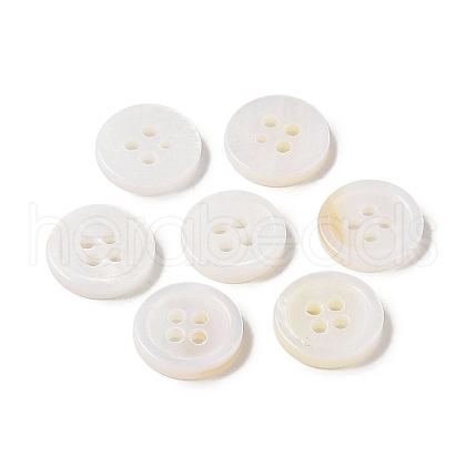 Natural Freshwater Shell Button BSHE-H018-10-1