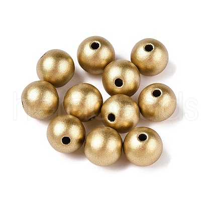Matte Style Spray Painted Acrylic Beads X-ACRP-S669-8mm-02-1-1