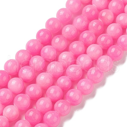 Natural Mashan Jade Round Beads Strands X-G-D263-10mm-XS34-1