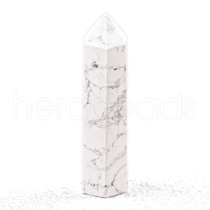 Point Tower Natural Howlite Home Display Decoration PW-WG04107-35-1