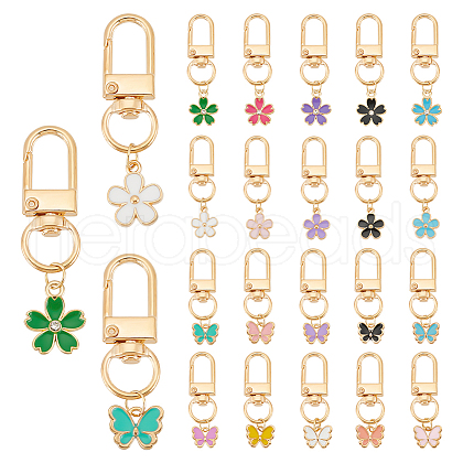 Alloy Enamel Pendant Decorations HJEW-PH01923-1