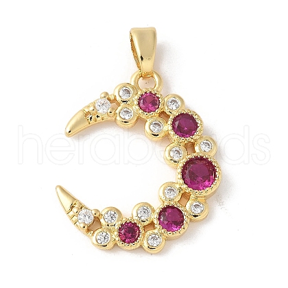 Brass Micro Pave Cubic Zirconia Pendants KK-K403-02G-03-1