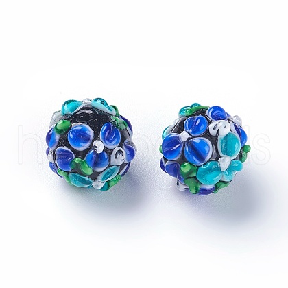 Handmade Bumpy Lampwork Beads LAMP-E021-07F-1