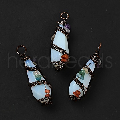 Opalite Pointed Big Pendants G-G860-03R-04-1
