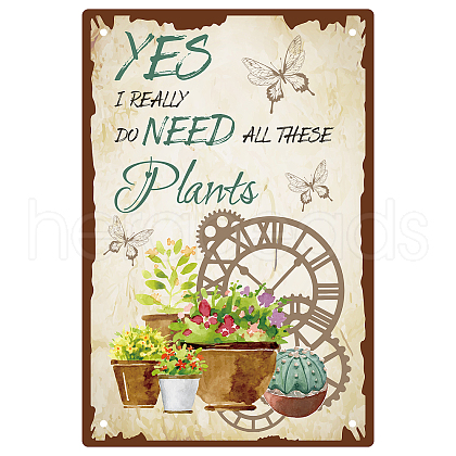 Rectangle Metal Iron Sign Poster AJEW-WH0157-356-1