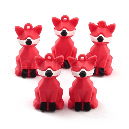 PVC Faceted Fox Pendants FIND-B002-06-1