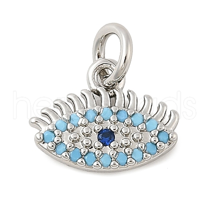 Brass Micro Pave Cubic Zirconia Pendants KK-U056-08P-1