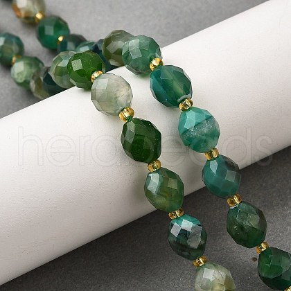 Natural Green Onyx Agate Beads Strands G-D305-B04-01-1