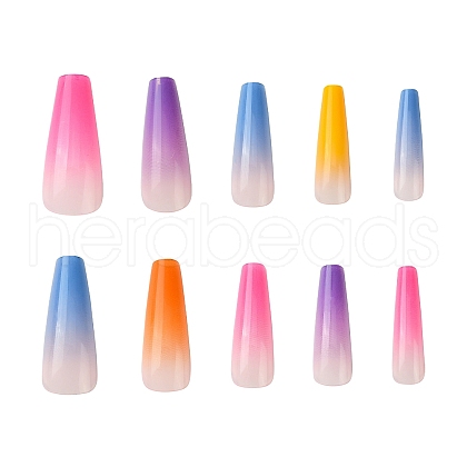 ABS Plastic Full Cover Press On False Nails DIY-CJC0006-14-1