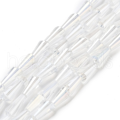 Electroplate Glass Beads Strands X-EGLA-J046-AB07-1