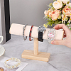 Wood & Velvet T Bar Bracelet Display Stands ODIS-WH0061-40B-3