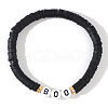 Halloween Theme Handmade Polymer Clay Heishi Beads Stretch Bead Bracelets for Men Women RY8456-3-1