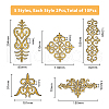 SUPERFINDINGS 10Pcs 5 Style Polyester Computerized Embroidery Iron on/Sew on Patches PATC-FH0001-02B-2