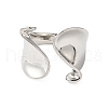 Irregular Brass Open Cuff Rings for Women RJEW-A046-09P-2