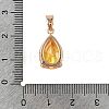Brass Pave Cubic Zirconia Pendants KK-E795-25KCG-05-4