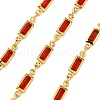 Brass Glass Rectangle Link Chains CHC-R001-01G-03-1