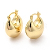 Moon Brass Hoop Earrings for Women EJEW-M026-02G-1
