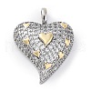 Brass Micro Pave Cubic Zirconia Pendants KK-S510-32GP-04-1