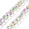 Electroplate Rondelle Glass Beads Strands EGLA-A036-09A-FR02-1