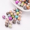 Spray Painted Acrylic Beads PB24P9284-1