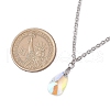 Electroplated Clear AB Glass Pendant Necklaces NJEW-JN05146-02-2