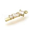 Brass Micro Pave Cubic Zirconia Pendants KK-M310-01G-09-2