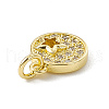 Brass Micro Pave Cubic Zirconia Charms ZIRC-F132-91G-3