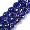 Transparent Electroplate Glass Beads Strands X-EGLA-N013-T10mm-B07-1
