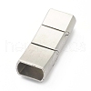 Tarnish Resistant 304 Stainless Steel Magnetic Clasps with Glue-in Ends STAS-B017-08P-2