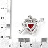 Brass Micro Pave Clear Cubic Zirconia Pendants KK-R226-04P-3