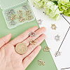 DICOSMETIC 20Pcs 2 Colors 201 Stainless Steel Connector Charms STAS-DC0009-24-3