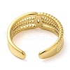 304 Stainless Steel Hollow Open Cuff Ring for Women RJEW-I098-28G-3
