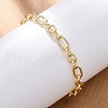 Brass Figaro Chain Bracelets for Women Men BJEW-K273-03G-2