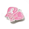 Breast Cancer Pink Awareness Ribbon Theme Alloy Enamel Pendants ENAM-C026-01J-S-2