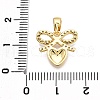 Brass Micro Pave Cubic Zirconia Pendants KK-T070-49G-3