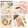 Brass Wax Seal Stamps with Wood Handle AJEW-WH0412-0256-6