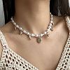 Summer Beach Alloy Shell Shaped Starfish Tassel Plastic Imitation Pearl Beaded Necklaces for Women FS-WGF3BD7-02-1