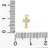 Brass Micro Pave Clear Cubic Zirconia Charms KK-V016-22A-G-3