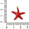 Brass Enamel Pendants KK-F895-12A-G-3